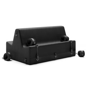 Steed Spanking Bench - Faux Leather Black with Microfiber Cuff Kit