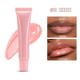 Glossy Lip Glaze Waterproof Long Lasting Lip Gloss Glossy Mirror Tea Red Liquid Lipstick Doodle Lip Korean Makeup (Option: 01 RIBBON-10ml-1pc)